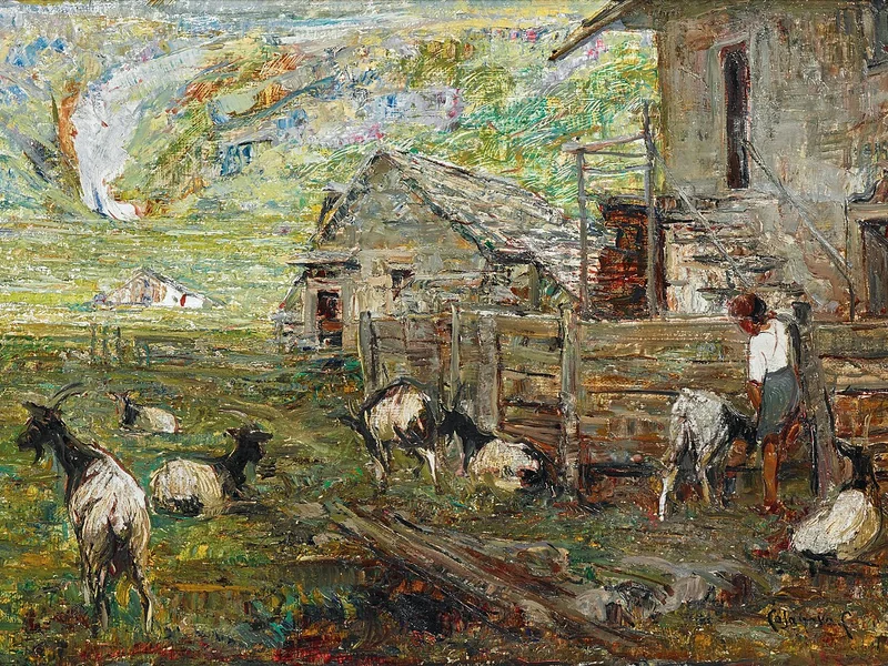 1871-Carlo Casanova - Prato nelle Alpi della Veglia